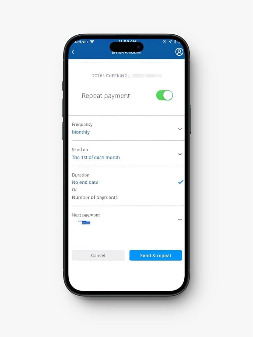 Setup Zelle for Recurring Payments